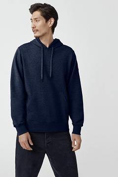 Ropa Canada Goose Hombre Mexico - Huron Sudadera Con Capucha Azul Oscuro Marino ZX5982064